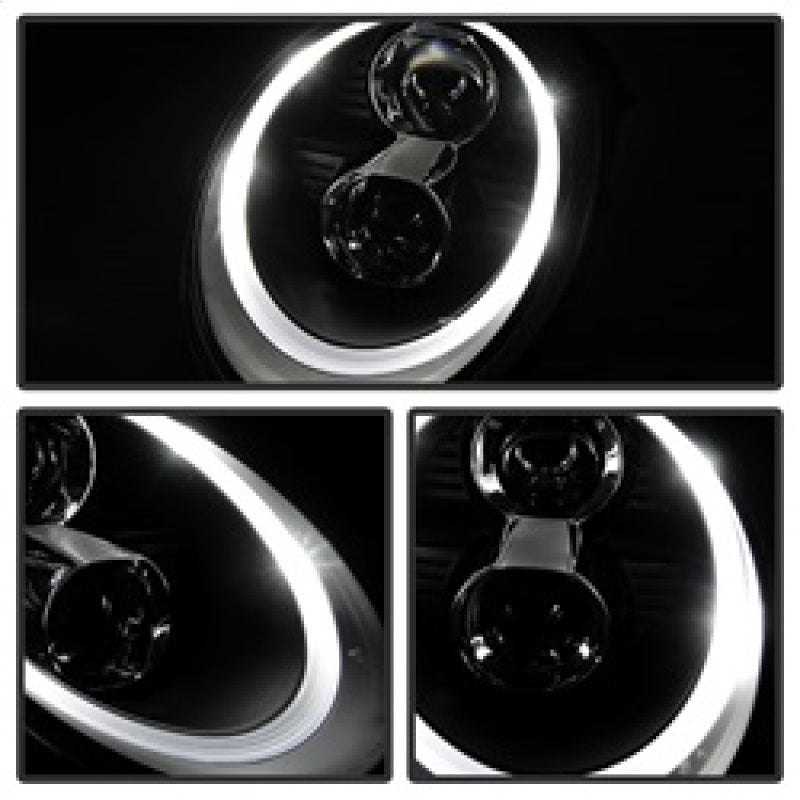 Spyder Porsche 911 997 2005-2009 Projector Headlights Halogen Model DRL LED Blk PRO-YD-P99705-DRL-BK 5080134 5080134 Photo - Unmounted