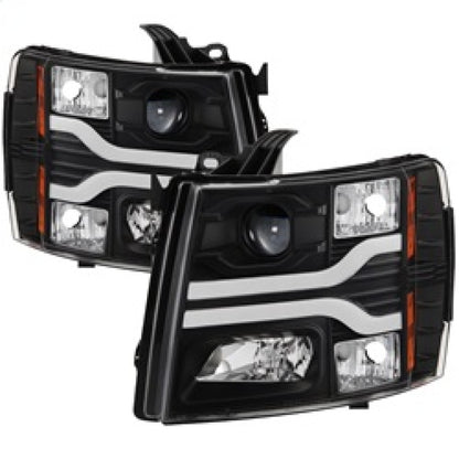 Spyder Chevy Silverado 1500 07-13 Version 3 Projector Headlights - Black PRO-YD-CS07V3-LBDRL-BK 5083609 5083609 Photo - Primary