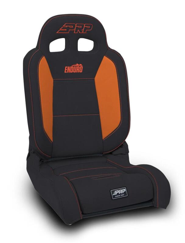 PRP Seats PRP EnduroDaily Reclining Suspension Seat - Black/Orange Vinyl - Passenger A8701045-201-207 A8701045-201-207 Photo - Primary