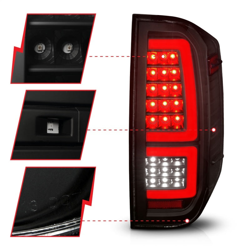 ANZO 2014-2021 Toyota Tundra LED Taillights Black Housing/Smoke Lens 311437 311437 Photo - Unmounted