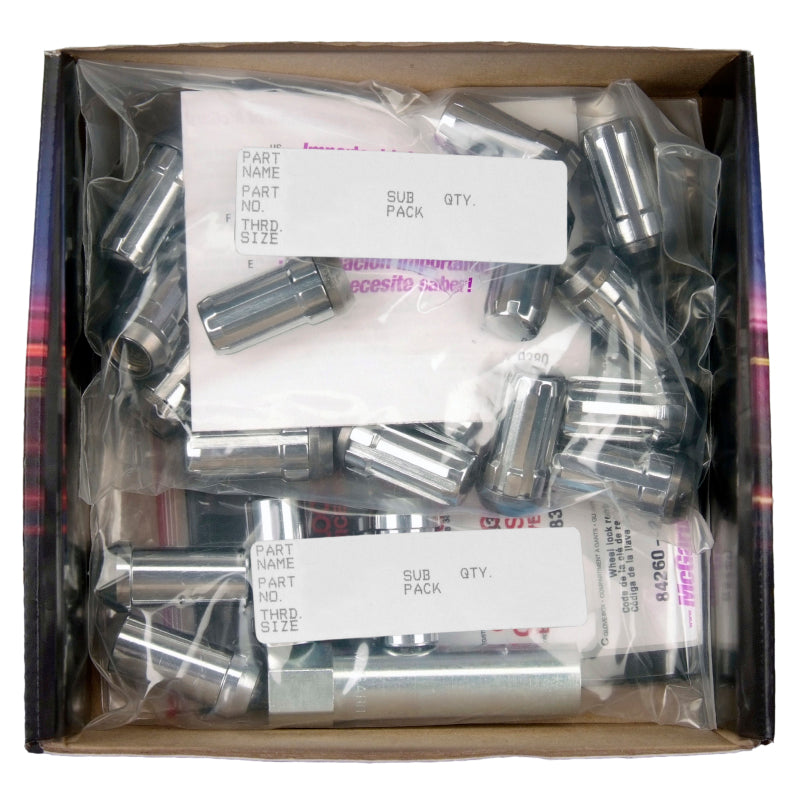 McGard SplineDrive Tuner 5 Lug Install Kit w/Locks & Tool (Cone) 1/2-20 / 13/16 Hex - Chrome 65540 65540 Photo - in package