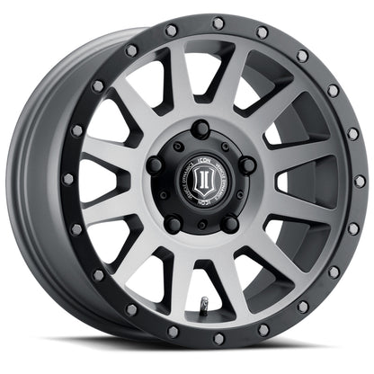ICON Compression 17x8.5 5x150 25mm Offset 5.75in BS 110.1mm Bore Titanium Wheel 2017855557TT 2017855557TT Photo - Primary