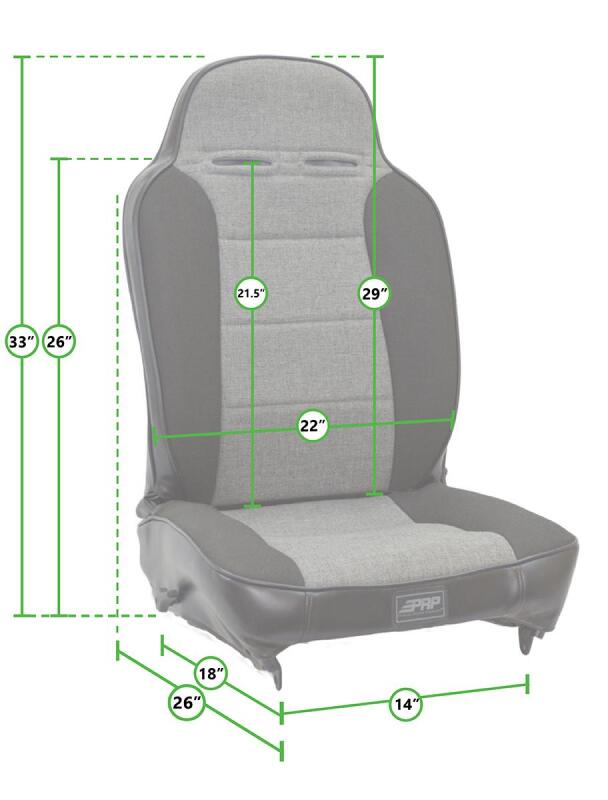 PRP Seats PRP Enduro Low Back Reclining Suspension Seat (Passenger Side) A13011245 A13011245 Photo - Close Up