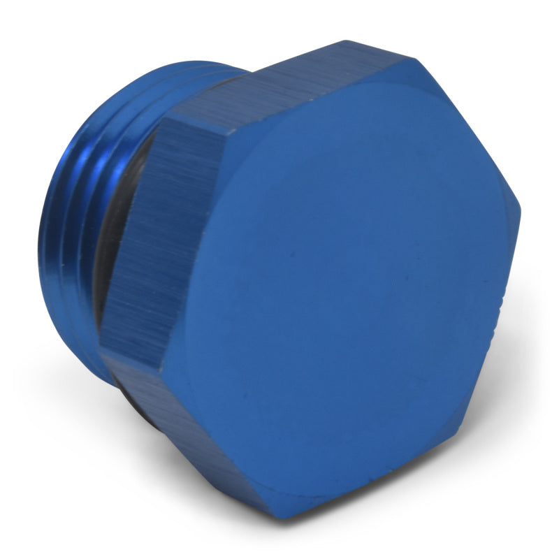Russell -12 AN Straight Thread Plug Adapter (Blue Finish) 660300 Photo - out of package