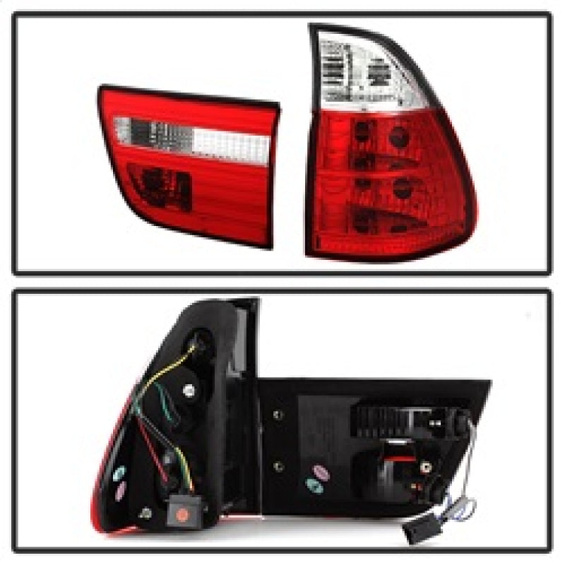 Spyder BMW E53 X5 00-06 4PCS Euro Style Tail Lights- Red Clear ALT-YD-BE5300-RC 5000835 5000835 Photo - Unmounted