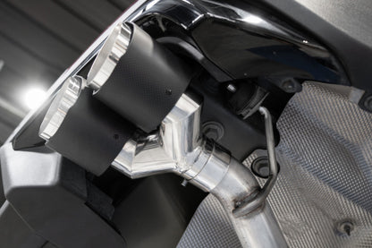 MBRP 20-21 Ford Explorer ST 3.0L EcoBoost Dual Rear Exit Axle Back w/ Quad Tip AL Exhaust System S5203AL S5203AL Photo - Close Up