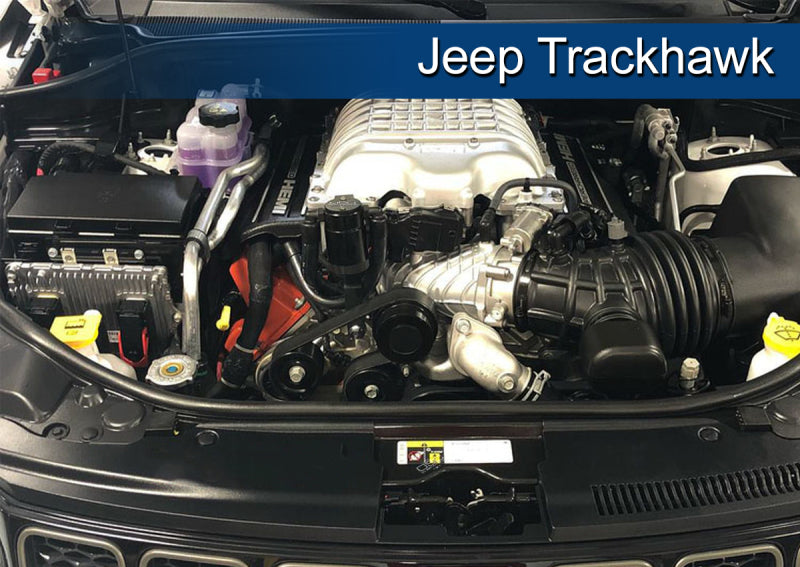 J&L 15-23 Dodge Hellcat/Demon 6.2L Hemi Passenger Side Oil Separator 3.0 - Black Anodized 3060P-B 3060P-B Photo - Mounted