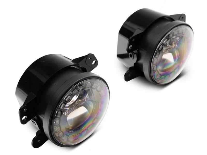 Raxiom 07-18 Jeep Wrangler JK 18-23 Jeep Wrangler JL Axial Series Nighthawk LED Fog Lights J141597 J141597 Photo - Close Up