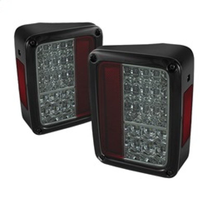 Spyder Jeep Wrangler 07-15 LED Tail Lights Smoke ALT-YD-JWA07-LED-SM 5070418 5070418 Photo - Primary