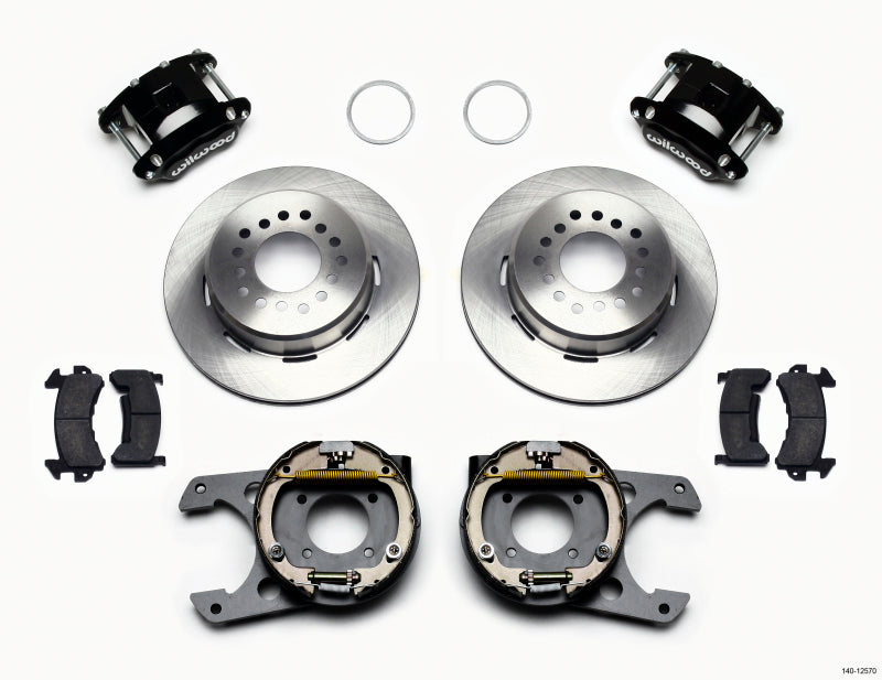 Wilwood D154 P/S Park Brake Kit 12 Bolt 2.75in offset Staggered Shock 140-12570 140-12570 Photo - Primary