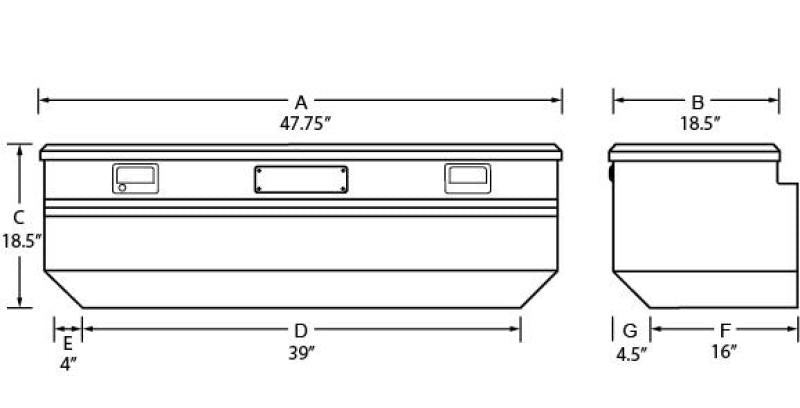 Tradesman Aluminum Flush Mount Truck Tool Box (48in.) - Black 79447 79447 User 1