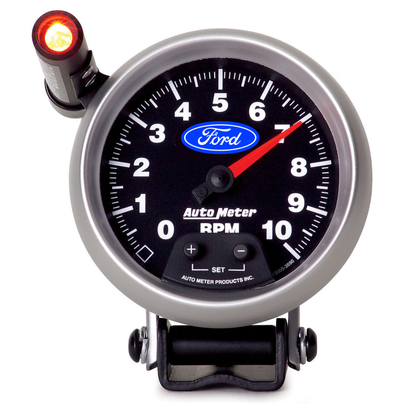 Autometer Ford 3-3/4in. 10K RPM Pedestal w/ Ext. Quick-Lite Tachometer Gauge 880825 880825 Photo - Primary