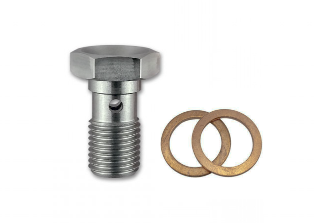 GKTech Stainless Steel Banjo Bolt with Copper Washers