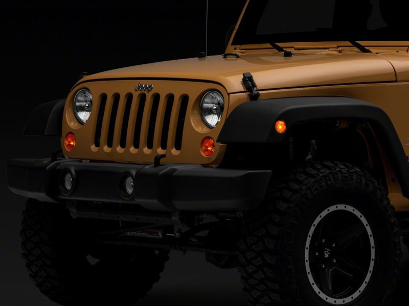 Raxiom 07-18 Jeep Wrangler JK Axial Series Replacement Turn Signal Lamps- Amber J150569 J150569 Photo - Close Up