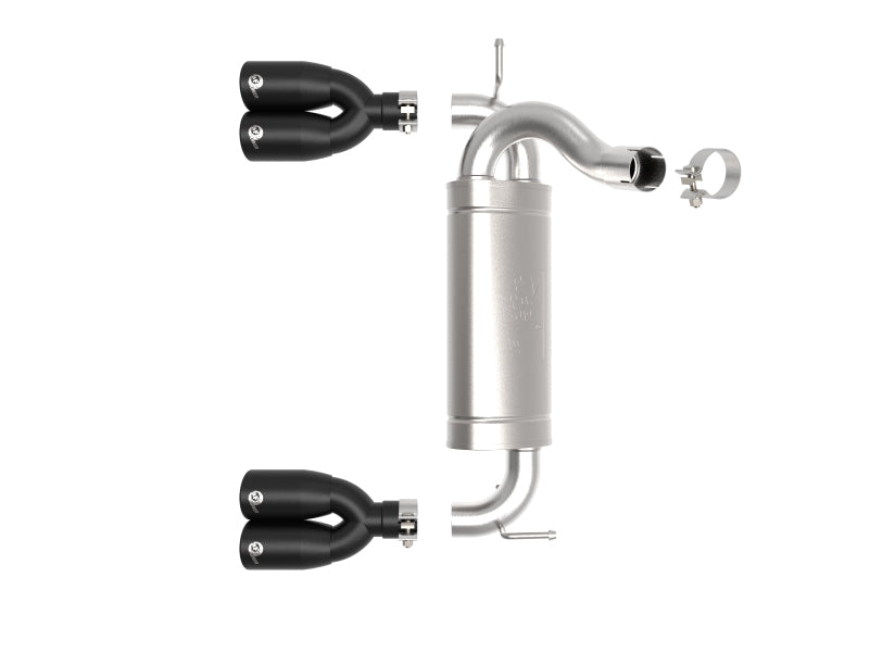 aFe Rebel Series 2.5in 409 SS Axle-Back Exhaust System Black 07-18 Jeep Wrangler (JK) V6-3.6L/3.8L 49-48086-B 49-48086-B Photo - Unmounted