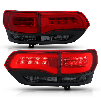 Anzo 2014-2016 Jeep Grand Cherokee LED Taillights Red/Smoke 311269 Photo - Unmounted