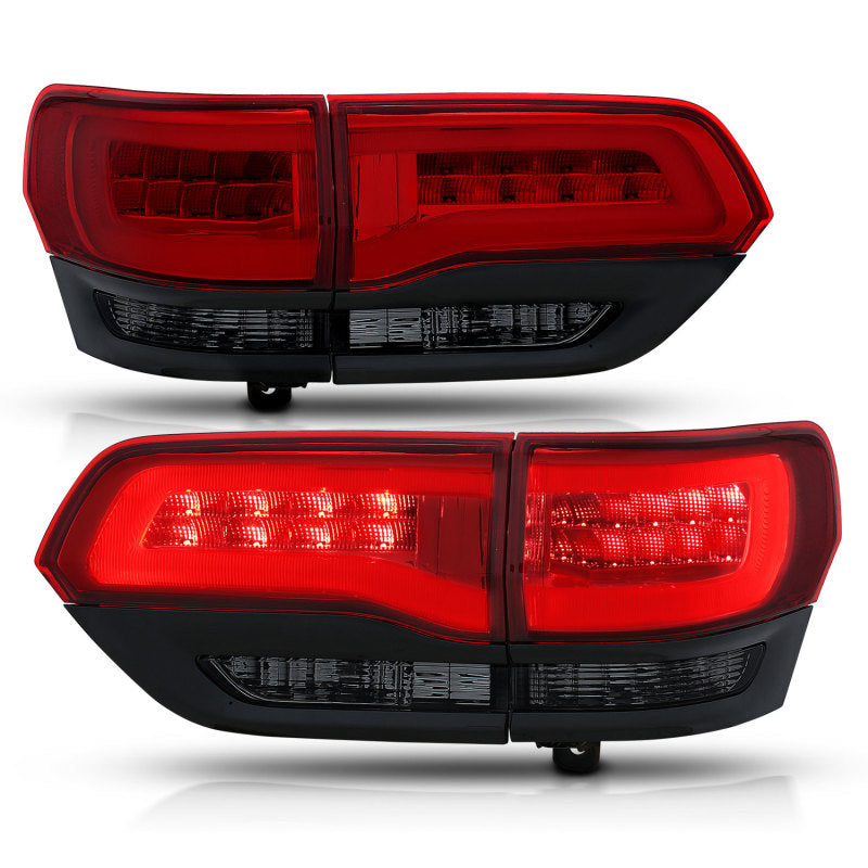 Anzo 2014-2016 Jeep Grand Cherokee LED Taillights Red/Smoke 311269 Photo - Unmounted