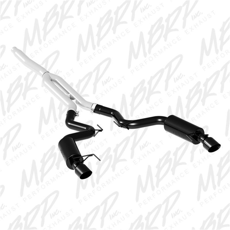 MBRP 15-18 Mustang 2.3L 3in Cat Back Exhaust MBRS7274BLK S7274BLK Photo - Primary