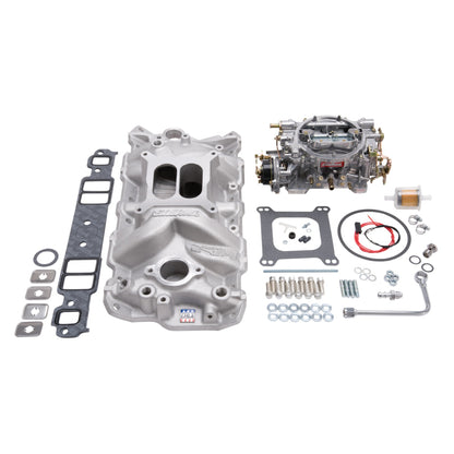 Edelbrock Manifold and Carb Kit, Performer EPS, Small Block Chevrolet, 1957-1986 2021 Photo - Primary