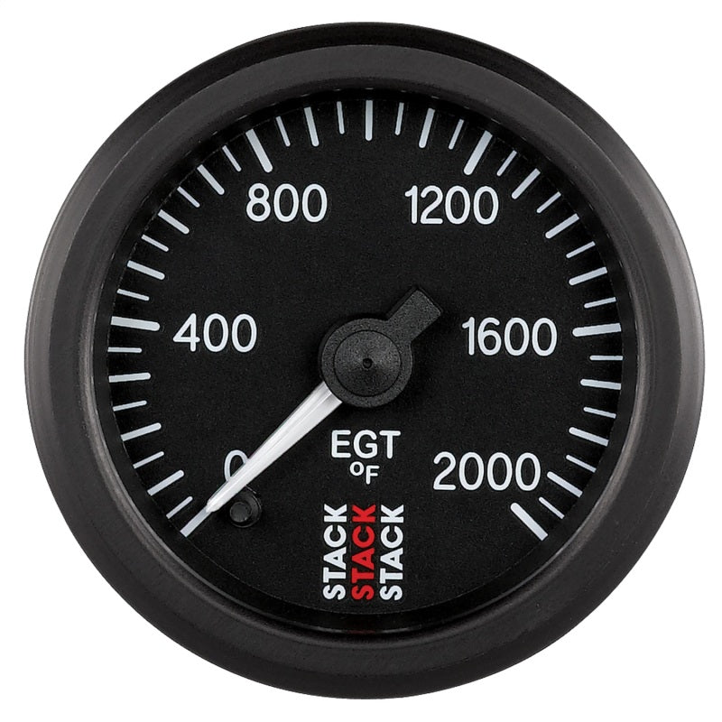 Autometer Stack 52mm 0-2000 Deg F Pro Stepper Motor Exhaust Gas Temp Gauge - Black ST3314 ST3314 Photo - Primary