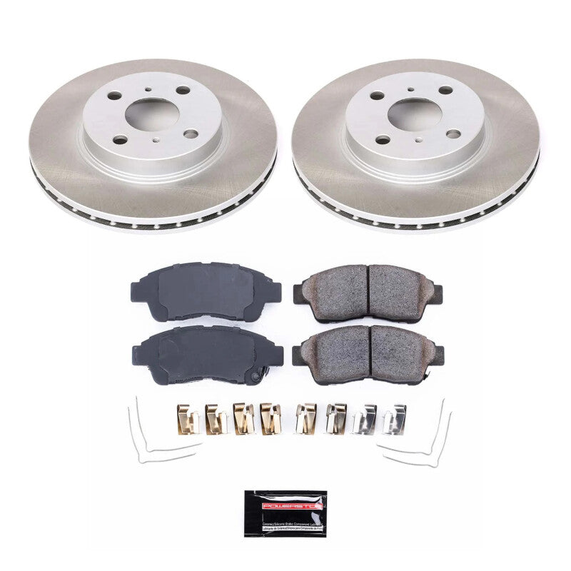 PowerStop Power Stop 93-97 Toyota Corolla Front Semi-Coated Rotor Kit SC1151 SC1151 Photo - Primary