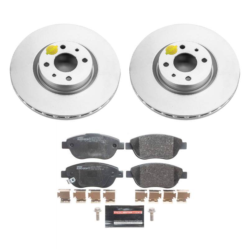 Power Stop 12-19 Fiat 500 Front Euro-Stop Brake Kit ESK6426 ESK6426 Photo - Primary