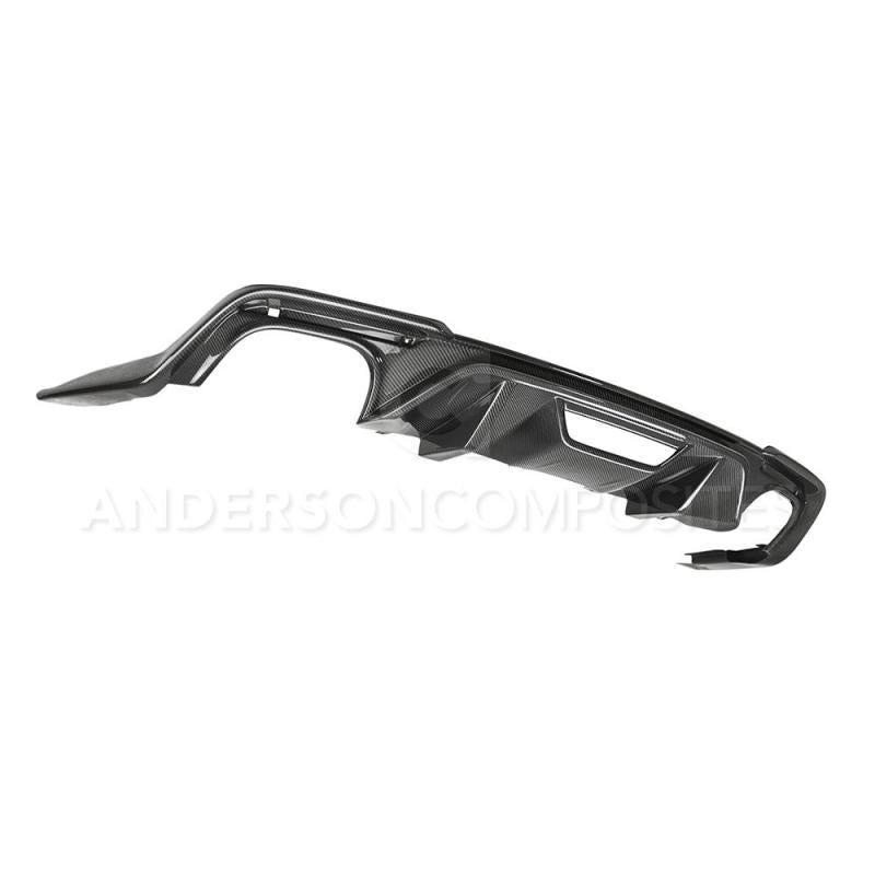 Anderson Composites 2018 Ford Mustang GT Type-OE Carbon FIber Quad Tip Rear Diffuser AC-RL18FDMU-AO AC-RL18FDMU-AO Photo - Primary