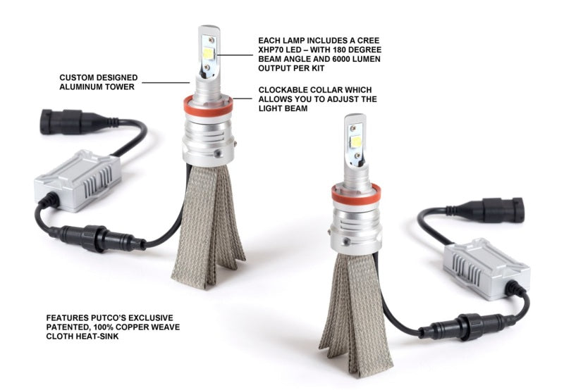 Putco Universal, Silver-lux PRO LED Kit - H10 - Pair 280010P Photo - Unmounted