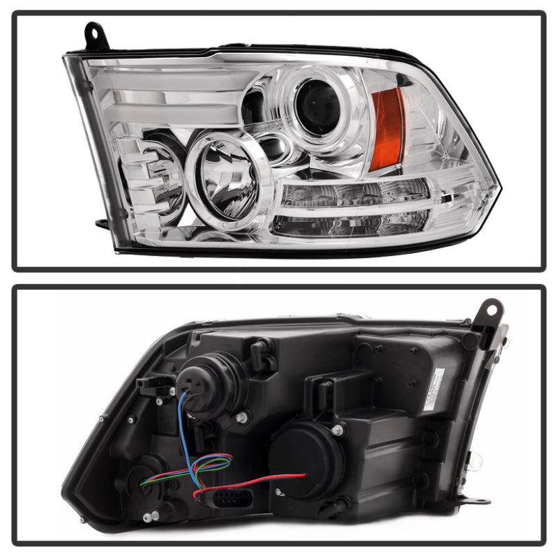 Spyder Dodge Ram 13-15 Projector Headlights Light Bar DRL Chrome PRO-YD-DR13-LBDRL-C 5080905 5080905 User 1