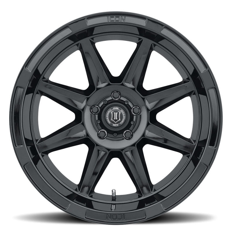 ICON Bandit 20x10 5x5 -24mm 4.5in BS 71.50mm Bore Gloss Black Wheel 6020107345GB 6020107345GB Photo - Close Up