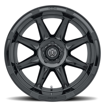 ICON Bandit 20x10 5x5 -24mm 4.5in BS 71.50mm Bore Gloss Black Wheel 6020107345GB 6020107345GB Photo - Close Up