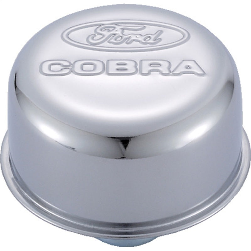Ford Chrome Steel Breather W/Ford Cobra Logo FRD302-225 302-225 Photo - Primary