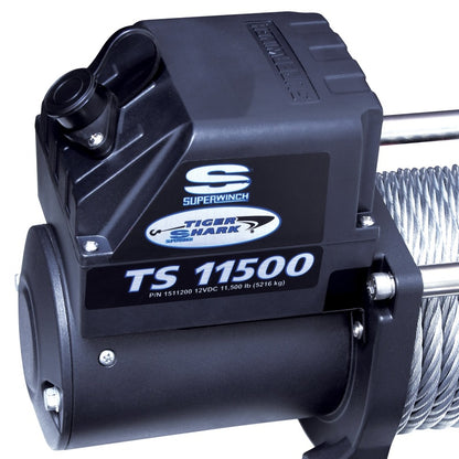 Superwinch 11500 LBS 12 VDC 3/8in x 84ft Steel Rope Tiger Shark 11500 Winch 1511200 1511200 Photo - Unmounted