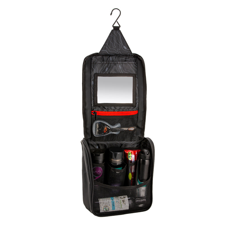 ARB Toiletries Bag Charcoal Finish w/ Red Highlights PVC Outer Shell Mesh Pockets Mirror ARB4209 ARB4209 Photo - Unmounted