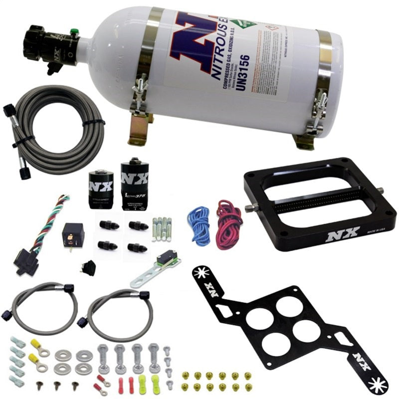 Nitrous Express 4500 RNC Conventional Nitrous Plate Kit w/.375in Solenoid w/10lb Bottle 55170-10 55170-10 Photo - Primary