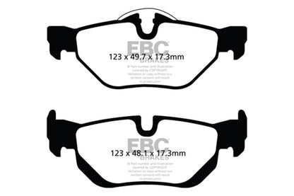 EBC 13-15 BMW X1 Bluestuff Rear Brake Pads DP52069NDX DP52069NDX Photo - Primary