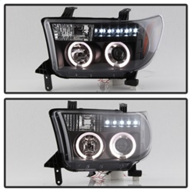 Spyder Toyota Tundra 07-133 Projector Headlights LED Halo LED Blk PRO-YD-TTU07-HL-BK 5012029 5012029 Photo - Unmounted