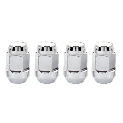 McGard Hex Lug Nut (Cone Seat Bulge Style) M12X1.25 / 3/4 Hex / 1.45in. Length (4-Pack) - Chrome 64013 64013 Photo - out of package