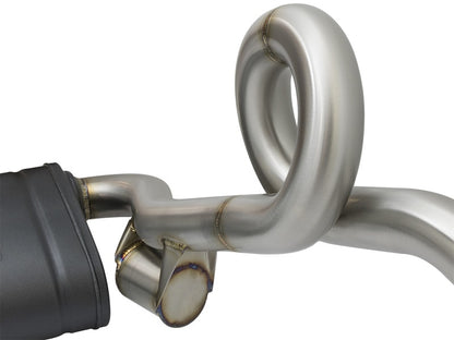 aFe MACHForce-Xp 2in 304 SS Cat-Back Exhaust w/Carbon Fiber Tips 13-16 Porsche Boxster 2.7L/3.4L 49-36415-C 49-36415-C Photo - Unmounted