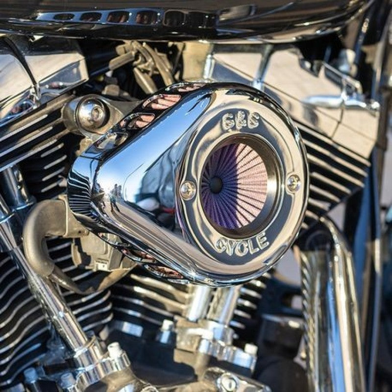 S&S Cycle 01-17 BT Stealth Air Stinger Kit w/ Chrome Teardrop 170-0721A 170-0721A Photo - Primary