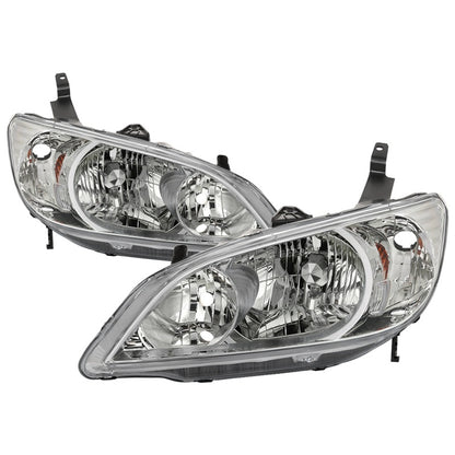 SPYDER xTune 04-05 Honda Civic (Excl Hatchback/Si) OEM Style Headlights - Chrome (HD-JH-HC04-4D-AM-C) 9042713 9042713 Photo - Primary