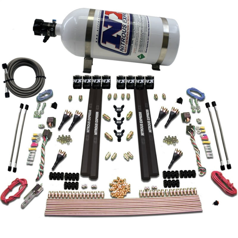 Nitrous Express 6 Cyl SX2 Dual Stage Nozzle Nitrous Kit w/10lb Bottle 90096-10 90096-10 Photo - Primary