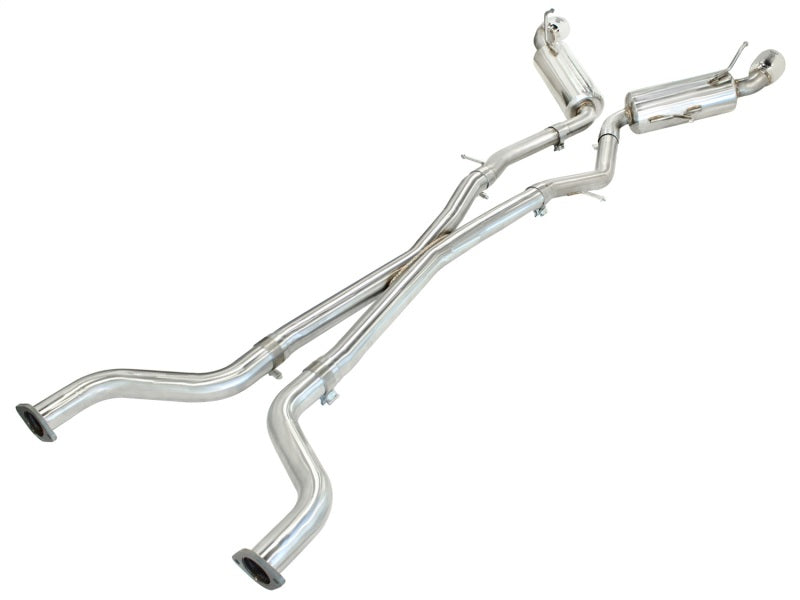 aFe Takeda 2-1/2in 304 Stainless Steel Cat-Back Exhaust System Nissan 370Z 49-36107 Photo - Unmounted
