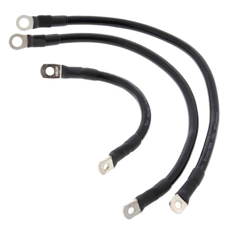 All Balls Racing 86-88 Harley FLST Heritage Softail Battery Cable Kit Black 79-3001-1 79-3001-1 Photo - Primary