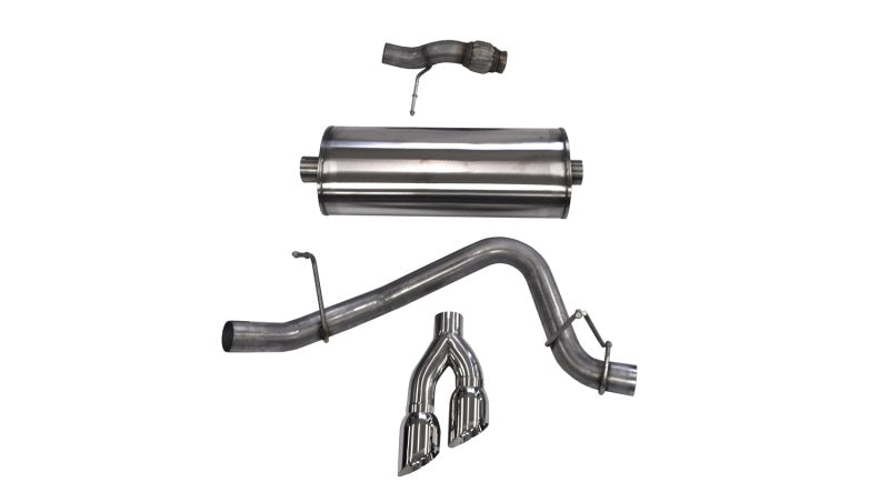 Corsa Performance Cat Back Exhaust, Sport, 3in, Single Side Twin Polished 4in Tips, 2015 14859 Photo - Primary