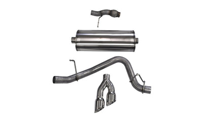 Corsa Performance Cat Back Exhaust, Sport, 3in, Single Side Twin Polished 4in Tips, 2015 14859 Photo - Primary