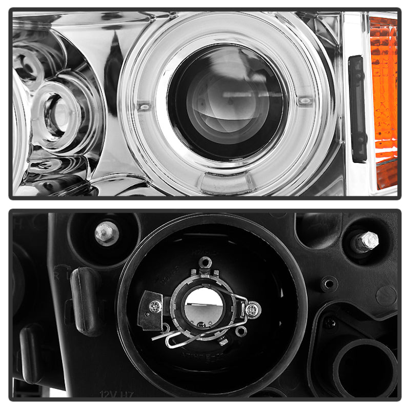 Spyder BMW E46 3-Series 02-05 4DR Projector Headlights 1PC LED Halo Chrm PRO-YD-BMWE4602-4D-AM-C 5042408 5042408 User 1