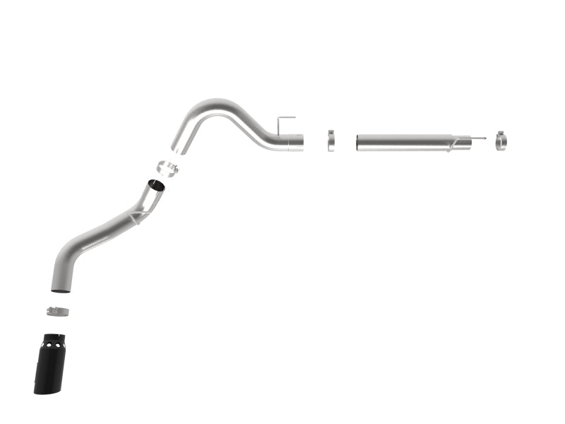 aFe Atlas 4in Aluminized Steel DPF-Back Exh 18-19 Ford F-150 V6-3.0L (td) w/ Black Tip 49-03106-B 49-03106-B Photo - Unmounted