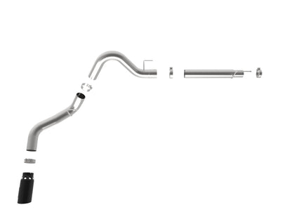 aFe Atlas 4in Aluminized Steel DPF-Back Exh 18-19 Ford F-150 V6-3.0L (td) w/ Black Tip 49-03106-B 49-03106-B Photo - Unmounted