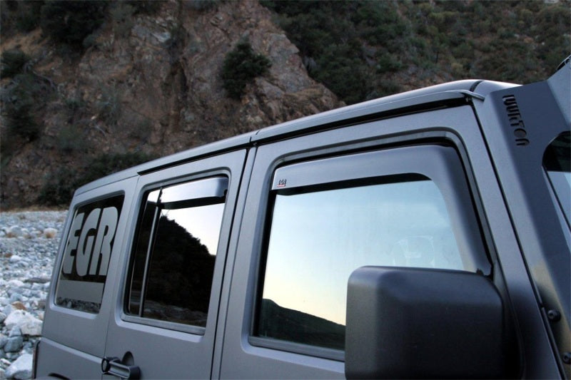 EGR 07+ Jeep Wrangler JK In-Channel Window Visors - Set of 4 575151 575151 Photo - Mounted